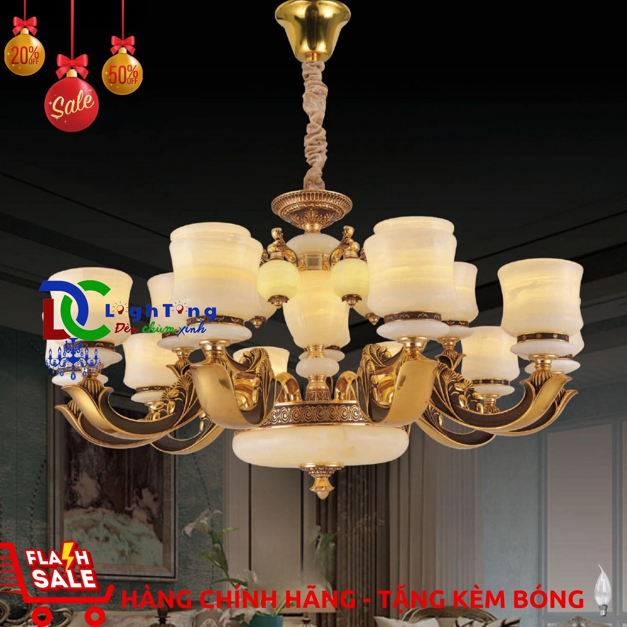 Đèn chùm tân cổ điển CĐ-0389/15 chính hãng trang trí nhà thờ, bệnh viện, phòng họp...vvv