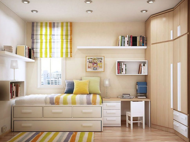 Mẫu phòng ngủ dẹp diện tích nhỏ kiểu cách đơn giản