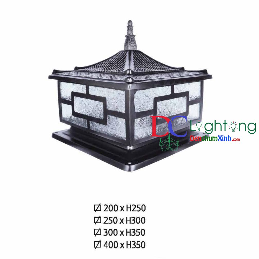 Đèn Trụ Cổng Ngoài Trời DCX401 ( size 20-25-30-40cm)