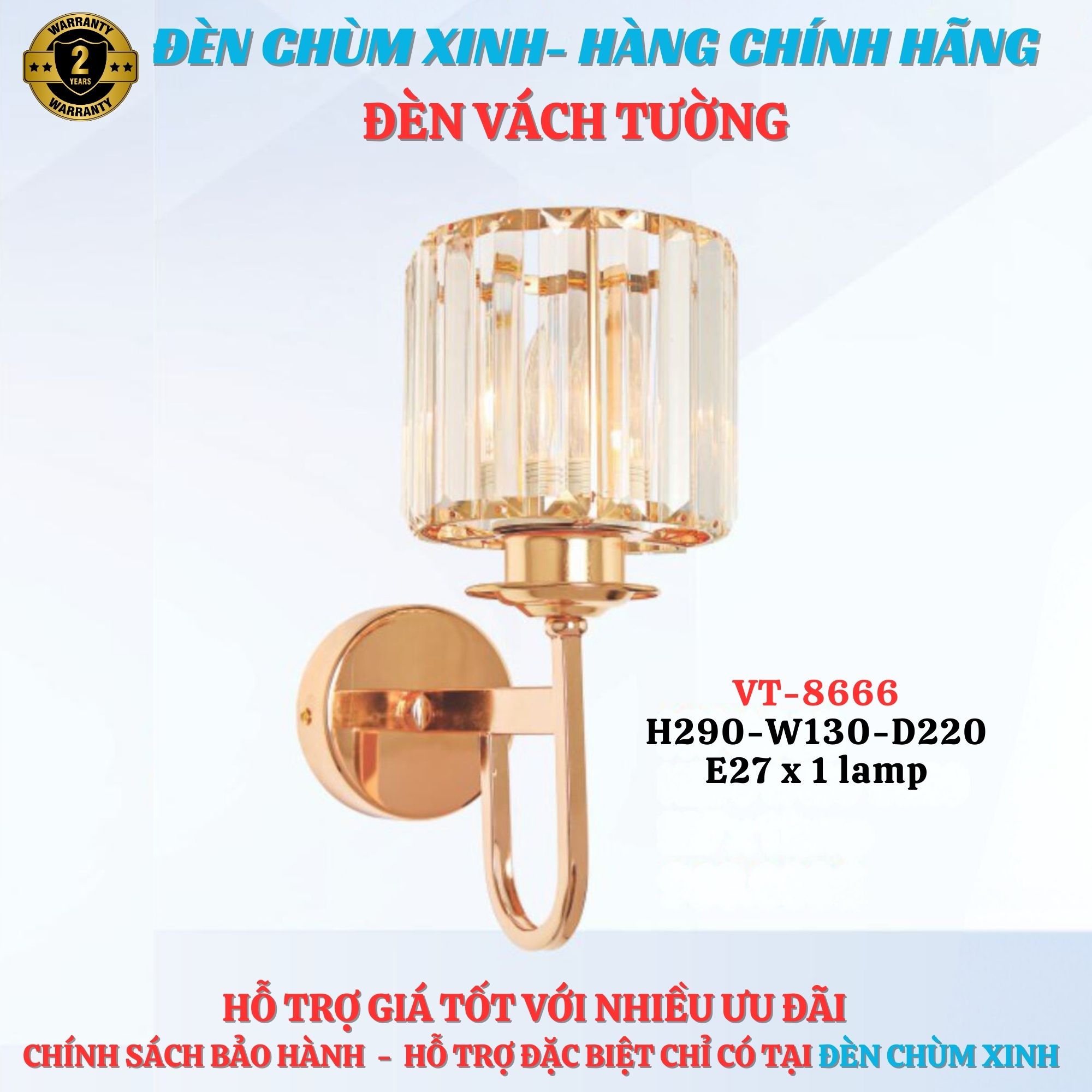 Đèn vách tường led hiện đại VT8666-MỚI 2025